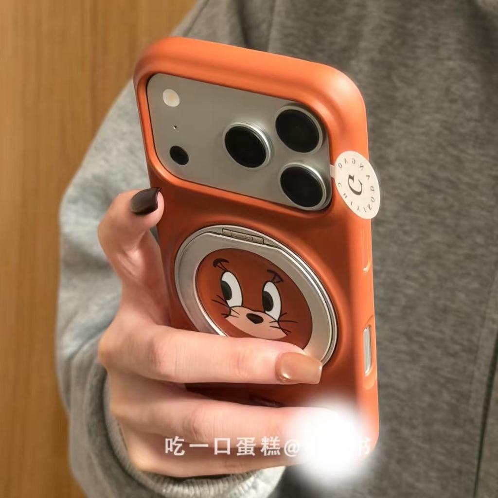 Мышь Джерри кот Том 360 вращающаяся подставка яблоко 17promax чехол для мобильного телефона iphone16 жесткий чехол
