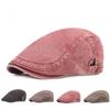 Literary Youth Beret Men and Women Duck Tongue Cap Washed Cloth Do Old Forward Cap England Retro Hat Women's Hat