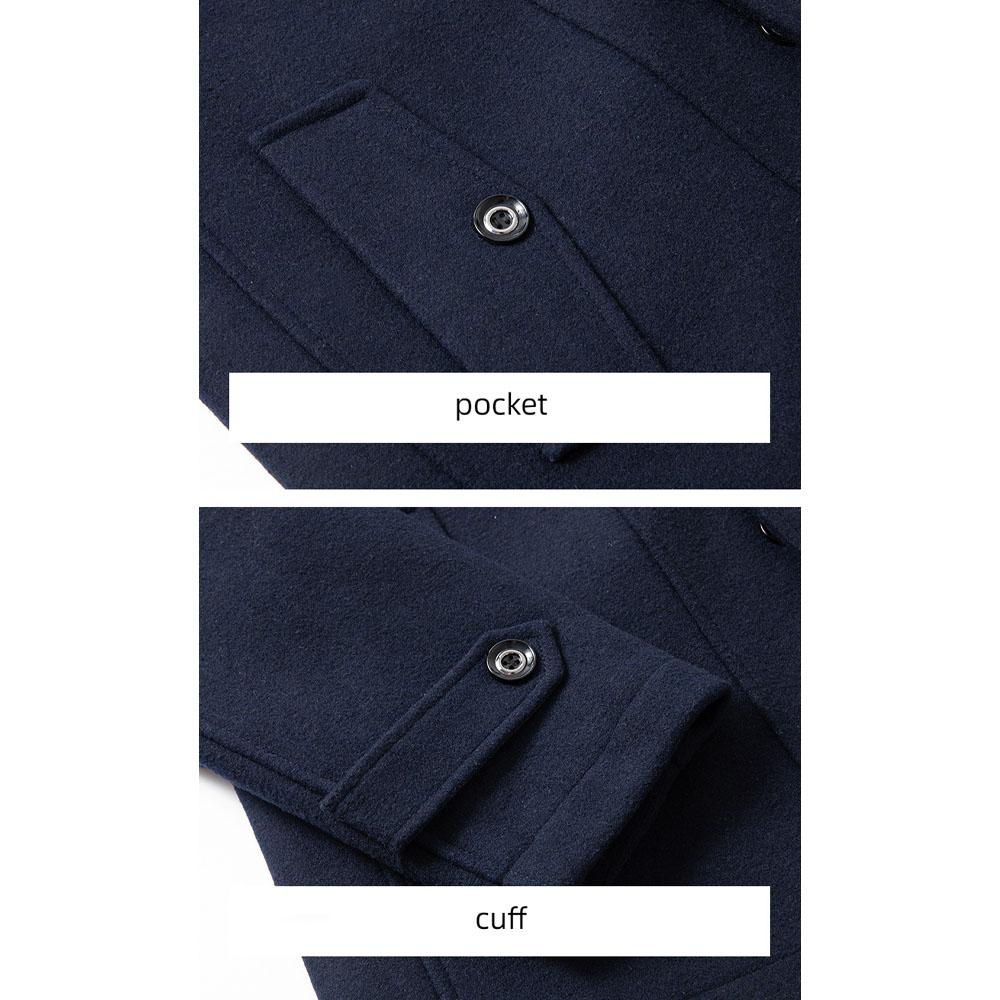 Мужское осенне-зимнее деловое шерстяное пальто с двойным воротником, морозостойкое мужское пальто, шерстяное пальто для мужчин