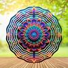 3D Metal Wind Spinner Outdoor Garden Decor Wind Chime Bird Deterrent Mandala Art for Patio Yard Wedding Gift Home Decoration