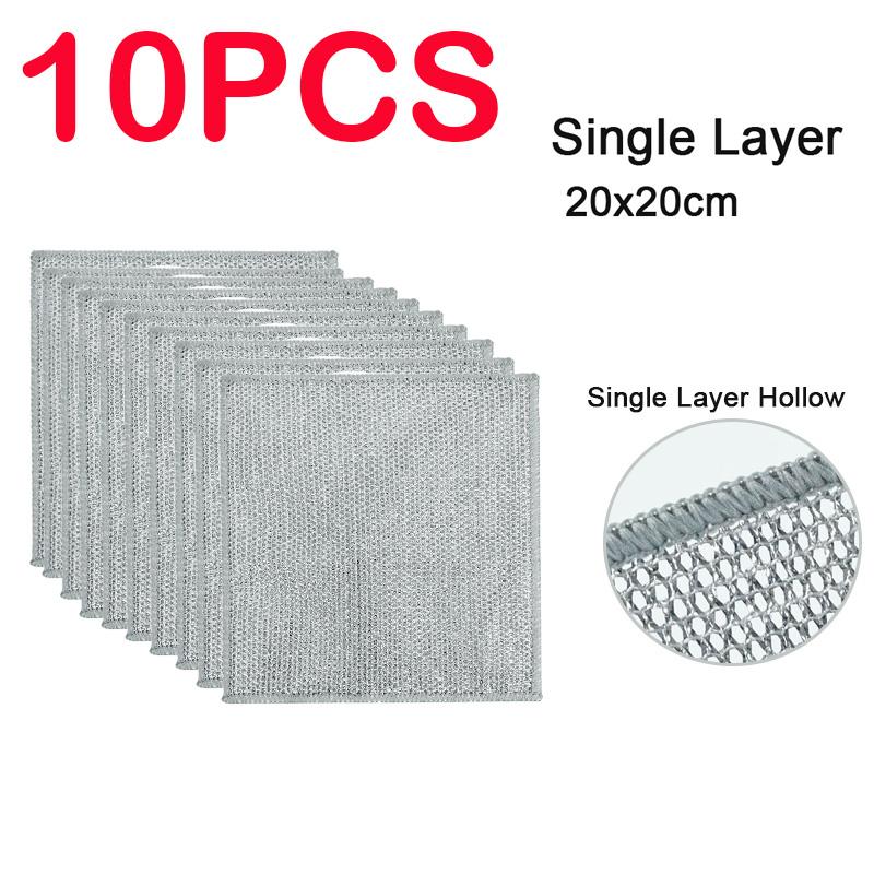 Kitchen Magic Rag for Cleaning, Metal Steel Wire, A Cleaning Rag, Two -layer, Anti -stick, Oil, Iron, A Rag for Washing Dishes, A Rag for Dishes