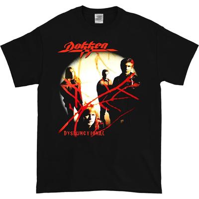 Футболка унисекс с изображением 90-х Dokken Dysfunctional Album, концерта, рок-группы