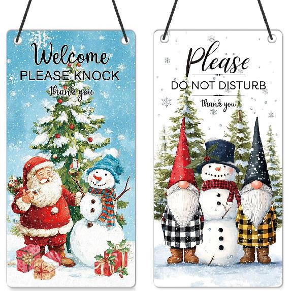 Do Not Disturb Door Hanger Sign - Brown Available Please Knock Door Signs Double Sided Reversible Hanger Plaque for Business Office Session Treatment