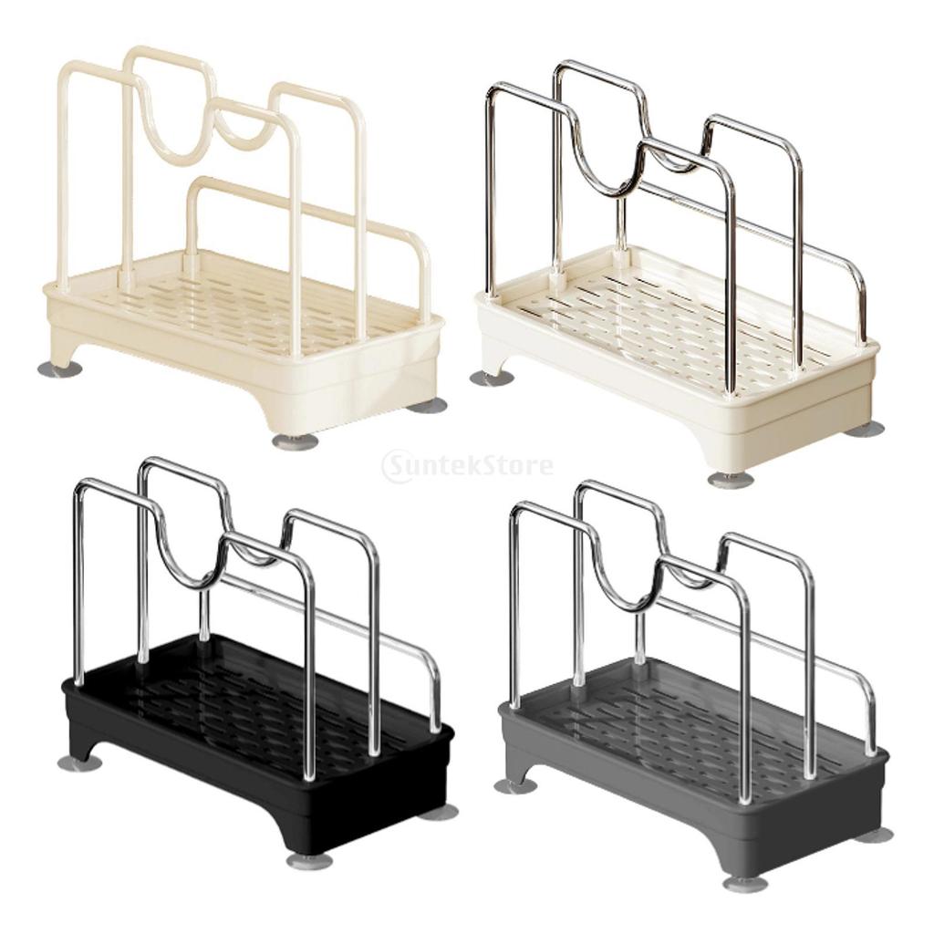 Kitchen Organizer Rack elf Drainage Utensil Holder Multi-Function Countertop Storage Metal Rust-Free Pot Lid Storage Rack