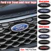 Автомобильная наклейка Ford 14,7 см Логотип на переднюю решетку с дизайном следа для Focus MK2 Fiesta MK7 Ranger Mondeo Автомобильный значок Водостойкий