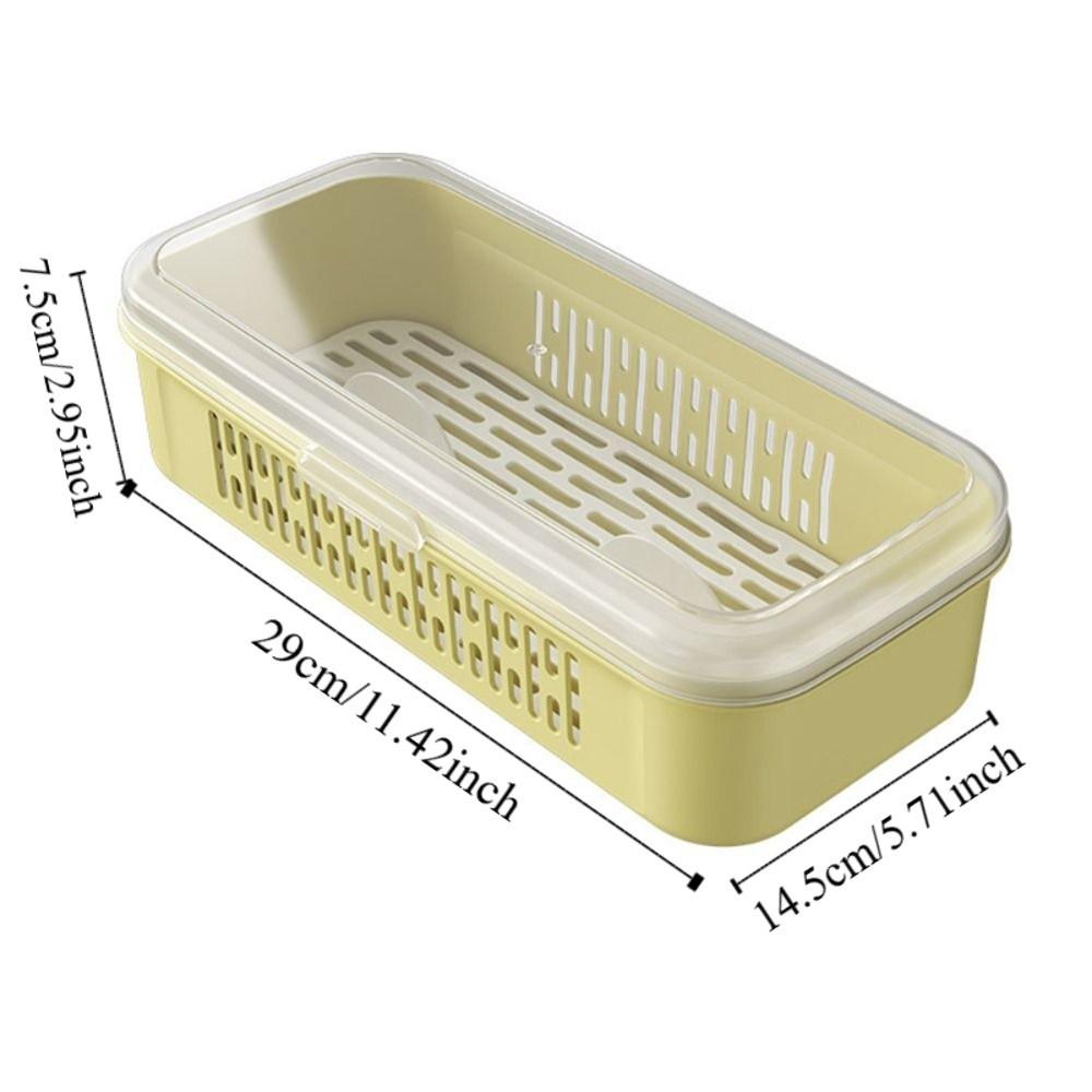 Dustproof Chopstick Drying Box Single Layer with Transparent Lid Chopstick Draining Cage Food Grade Ventilated