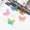 200Pcs Acrylic Butterfly Gradual Color Beads for DIY Jewelry Making Findings