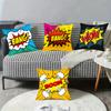 Арт Поп БАНГ ВАУ БУМ ПОВ ПОВ наволочка Подушка Чехол для подушки Дом Диван гостиная Декор Комната Офис Авто Нордическая Простота
