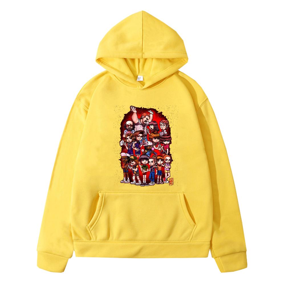 Autumn Anime Hoodie Stranger Things Kawaii Print Sweatshirt Y2k Sudadera Jacket Hoodies Fleece Boys Pullover Kids Clothes Girls