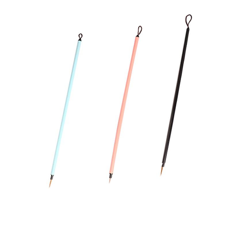 3шт нейлоновые волосы Прочный стальной стержень Акварельная кисть для масляной живописи Акриловая кисть для дизайна ногтей