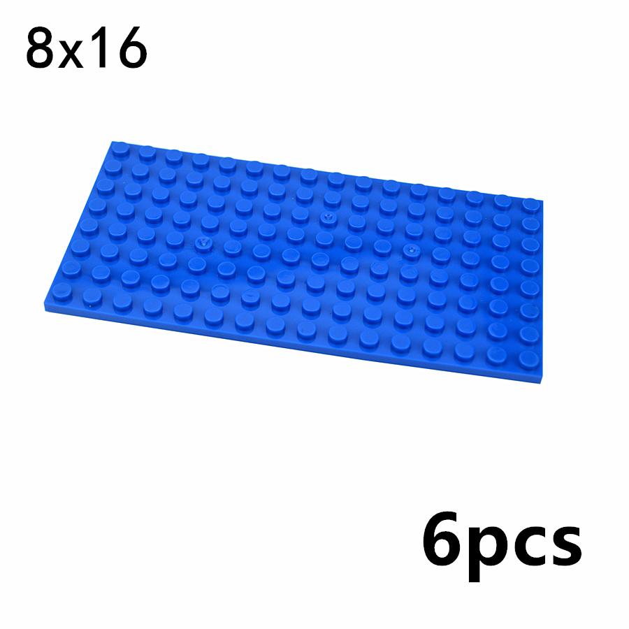 6 шт. MOC 8x16 точек Тонкая базовая пластина для строительных блоков 92438 Высокотехнологичные обучающие кубики Игрушка