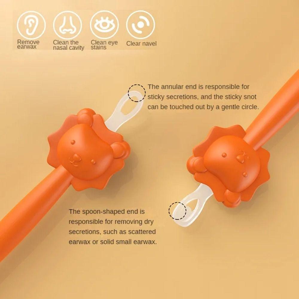 Двуглавый набор для сбора воска, чистый пинцет, очиститель носа, милая детская ложка для чистки