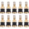 Acouto valve stem, Brass Valve Stem,10 Pcs Brass Valve Stem TR501 High Strength Tubeless Truck Valve Stem for 0.625in Valve Holes