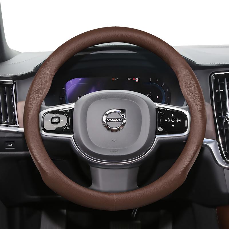 Для Volvo Накладка на руль Ультратонкая Искусственная кожа Подходит V40 V70 C30 S60 S40 Ex30 S90 Xc90 S80 Fm Fh XC60 V90 XC40 Аксессуары