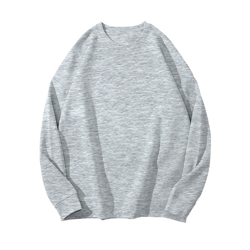 Однотонный флисовый свитшот в корейском стиле: Женский свободный повседневный осенне-зимний топ и наряд для студенческой пары.