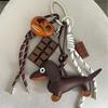 Оригинальный нишевый дизайн брелок для ключей в стиле таксы, подвеска для сумки