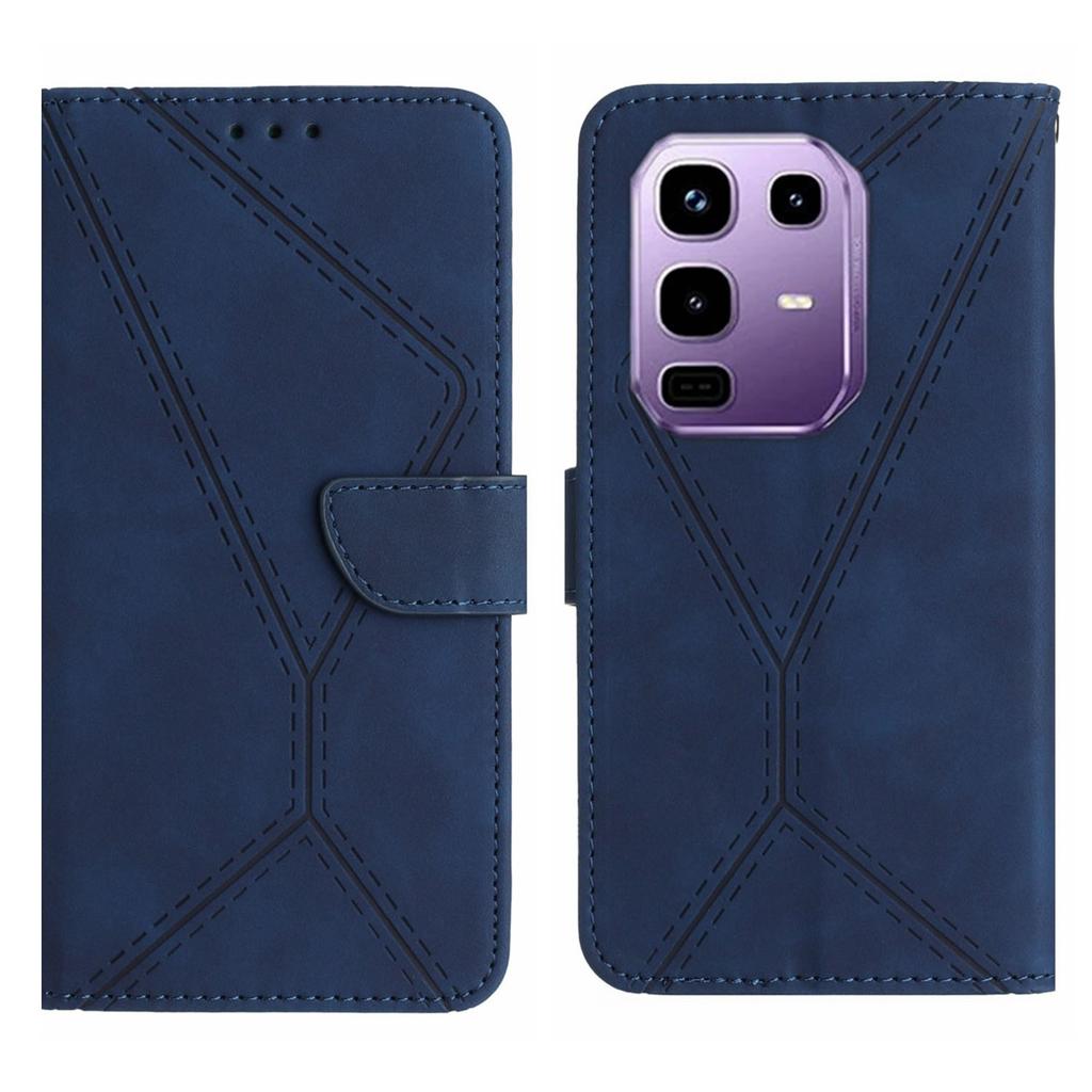For Infinix Note 50 Pro+ 5G Case Skin Touch Lines Imprinted PU Leather Flip Phone Cover