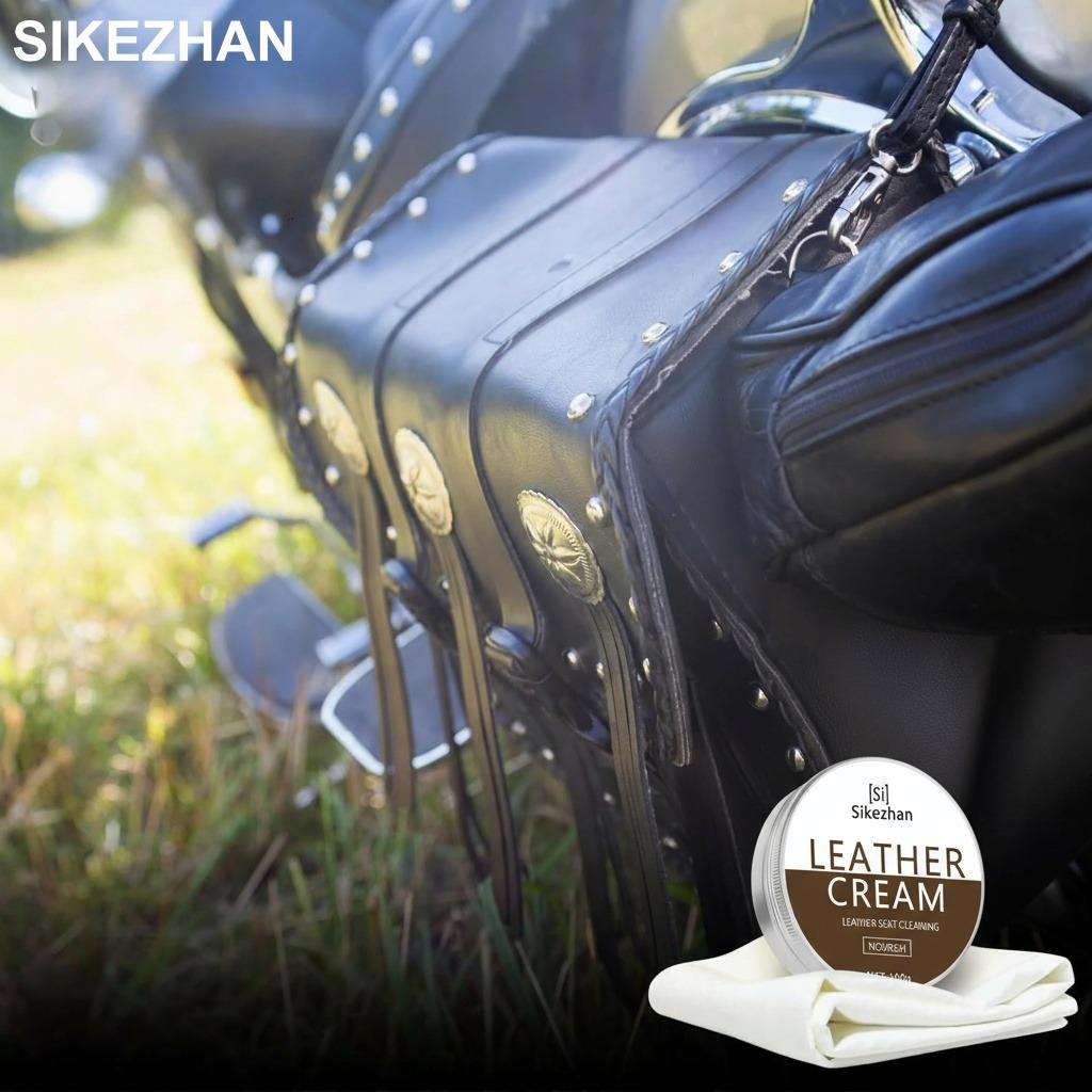 Крем для ухода за мотоциклетной кожей - Натуральный Прозрачный Без запаха Бальзам для сиденья, куртки, брюк, перчаток из натуральной кожи | Питает
