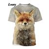 Animal Cute Fox 3D Print T-Shirts Men Women Fashion Casual O-Neck Short Sleeve T Shirt Oversized Harajuku Tees Top Kid Clothing