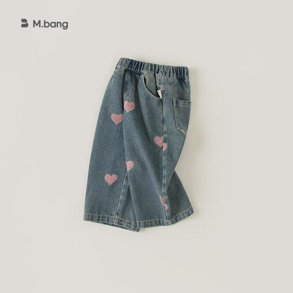 Джинсы Youbao Girls' Love: Осенний широкий прямой корейский свободный крой