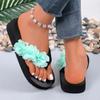 New Summer Women's Fashion Flower Designer Anti-Slip Thick-Soled Sandals Outdoor Open-Toe Vacation Beach Women's Slippers