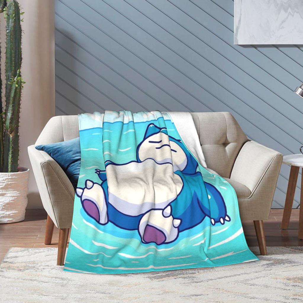 Snorlax monster Throw Blanket for Couch  Soft Fuzzy Plush Blanket 50x60 Inches Multi-size Bedspread for All Seasons