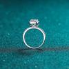 Engagement 925 Sterling Silver Four-Claw Square 925 Silver Wedding Promise 1ct Moissanite Women Rings