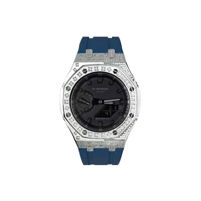 CASIO Unisex Liquid Crystal/Analog Dual Display Series 44mm Black Watch GA-2100-1A1--