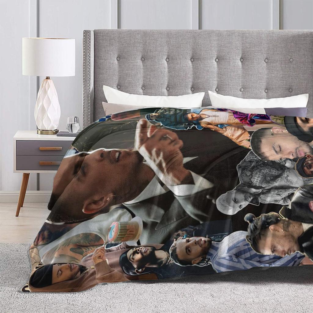 Rauw Alejandros Super Soft Blanket Picnic Plush Throw Blanket Pattern Bedroom Flannel Bedspread Sofa Bed Cover