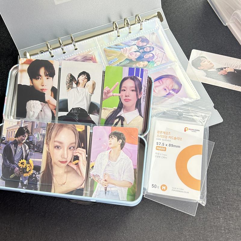 50 шт. Оригинальные корейские чехлы для карточек Photcards Clear Protector Kpop Shield Board Games Tarot Cards Photocard Protector Film