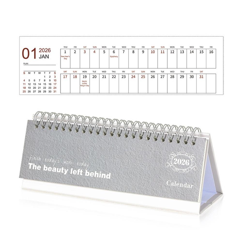 Simple Style Monthly Planner Portable Size Desktop Display Check In Notebook Home Office