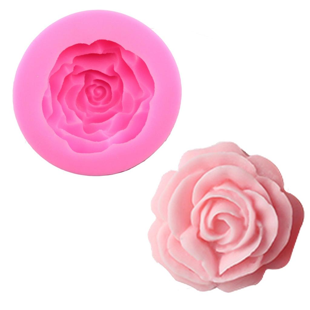 Flower Rose Shape Silicone DIY 3D Cake Mold Fondant Soap Cupcake Candy Chocolate Jelly Decoration Baking Tool Moulds