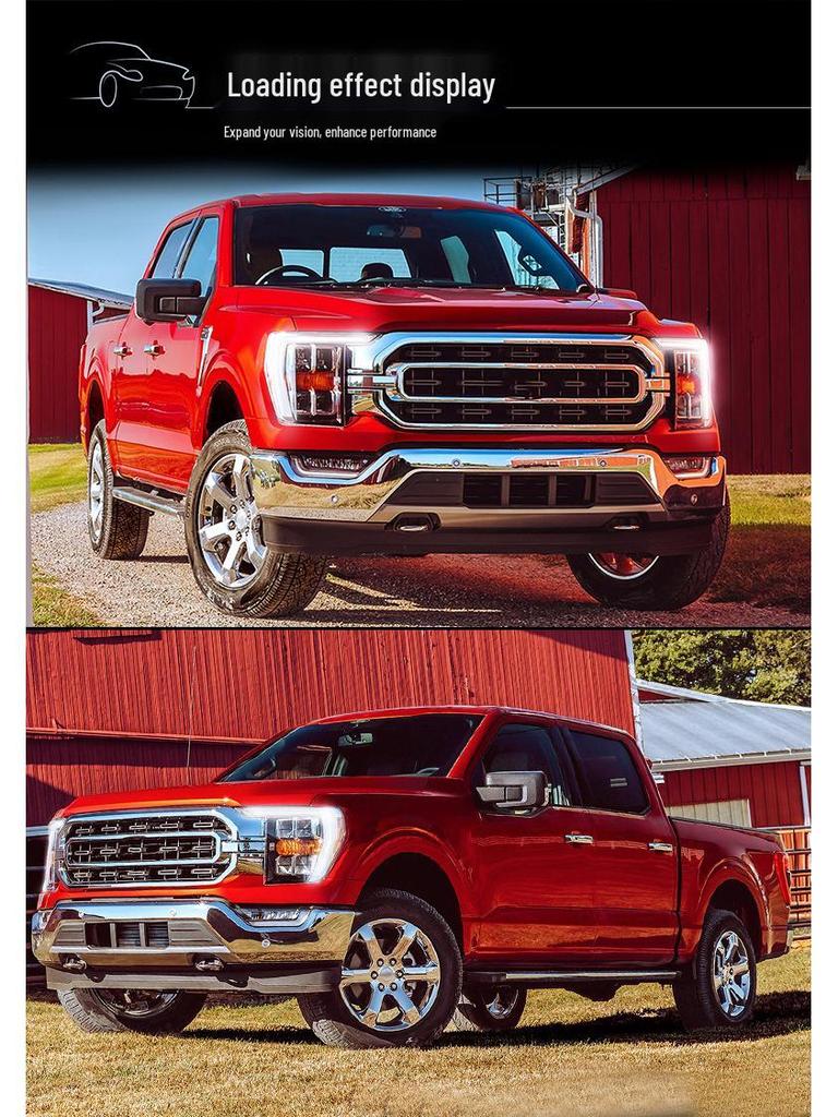 Ford F150 Raptor LED Turn Signal & Daytime Running Light Headlight Assembly