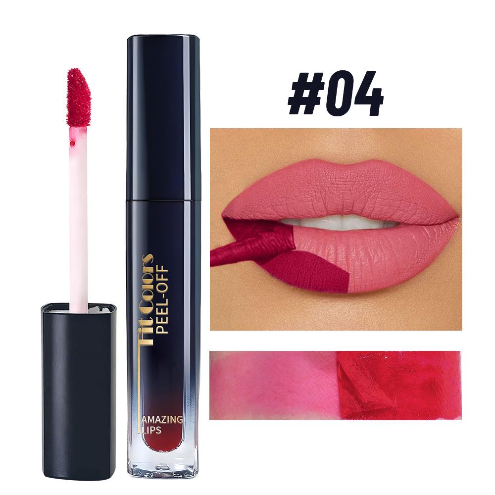 6 Colors Waterproof Lip Liner Peel Off Tattoo Lip Gloss Long Lasting Matte Lip Tint Black Contour Tear-off Makeup Stain Cosmetic