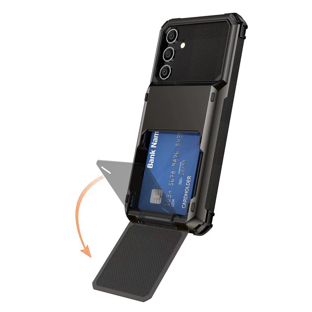 For Samsung Galaxy S23 FE Case PC+TPU Dual Layer Shockproof Cover with Card Holder