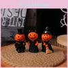 Halloween Collectible Resin Demon Figures Set With Pumpkin And Gentleman Theme For Party Decor