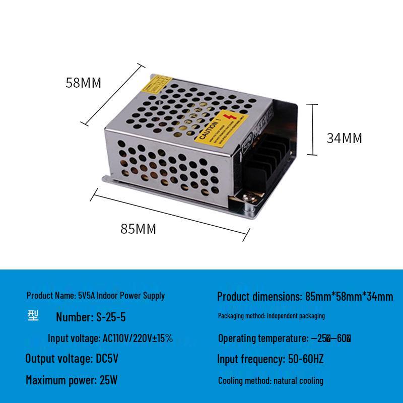 Блок питания 220В в 12В/24В/5В постоянного тока для светодиодных лент - 5А/10А/30А, Трансформатор 60Вт