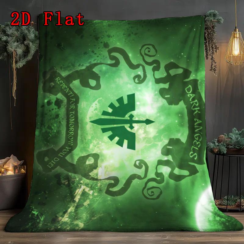 DarkAngels 40K 2D Flat Pattern Flannel Blanket High quality All Seasons Warmth and Comfort Perfect for Christmas Gifts.MMT0918040