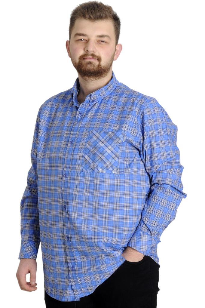 Мужская рубашка больших размеров размера плюс Xl Мужская рубашка больших размеров в клетку с длинным рукавом зеленая