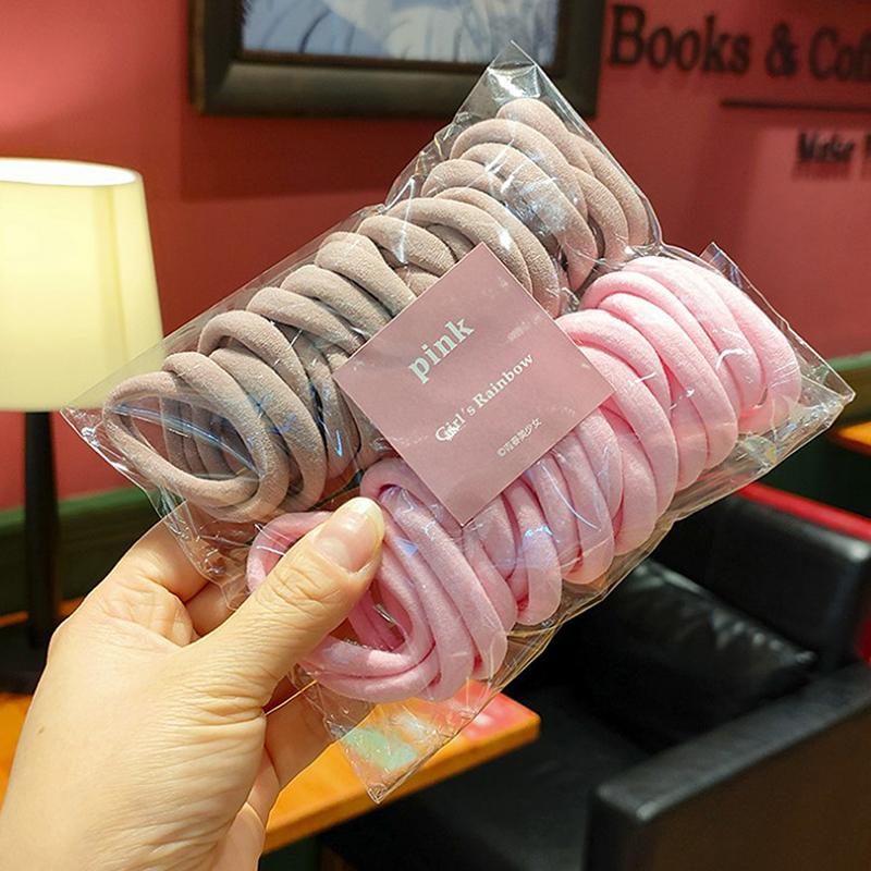 50 шт./набор женские и девочки 4 см 2 см цветные нейлоновые эластичные резинки для волос держатели для хвоста