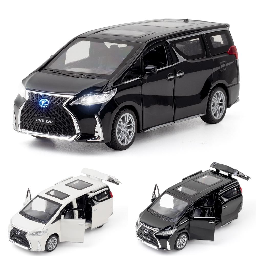 1/32 Lexus LM300h MPV игрушечный автомобиль литой металлический сплав фургон миниатюрный инерционный звук и свет коллекционная модель подарок для мальчиков