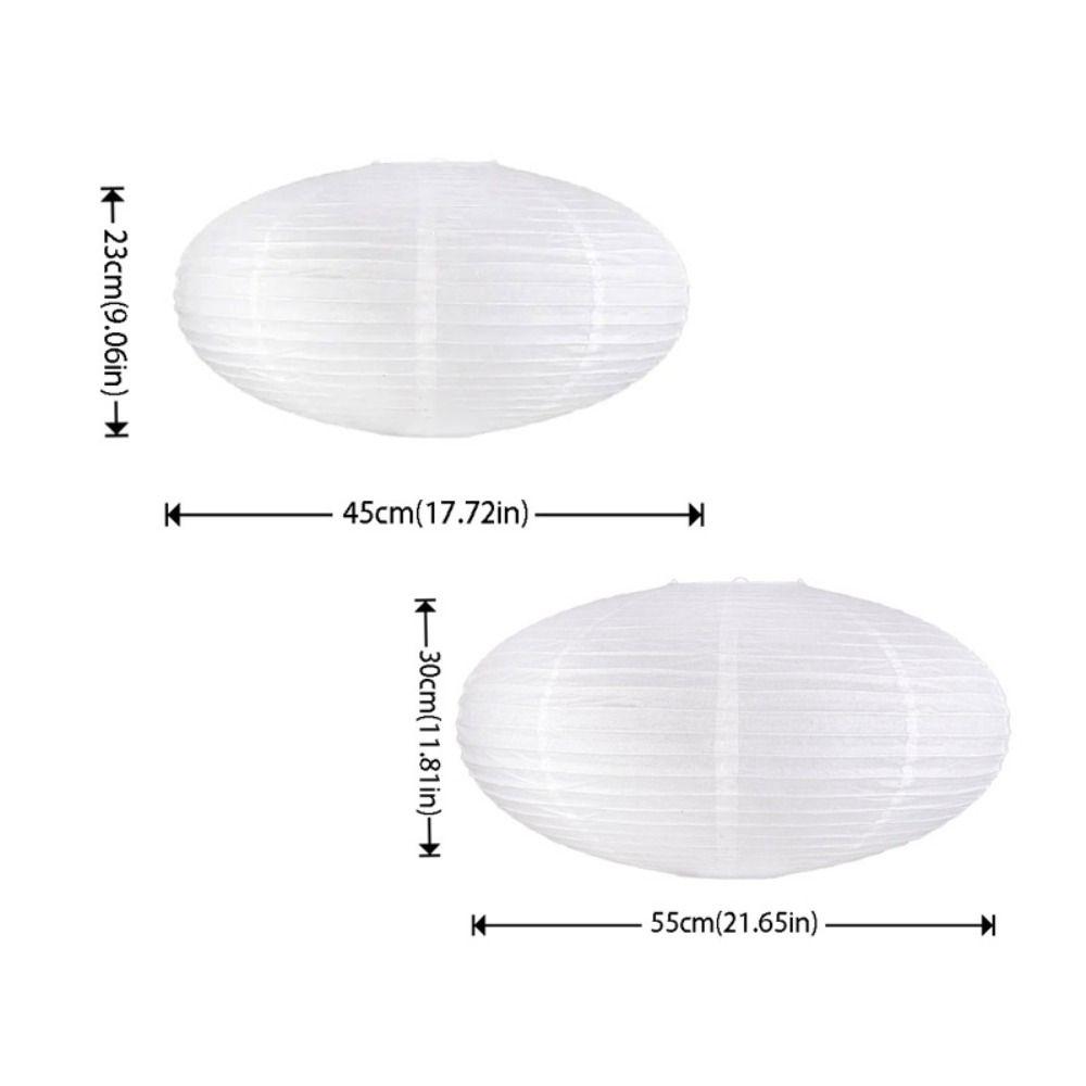 Oval Shape Paper Lamp Flying Saucer Shape Wall Sconce Light Fixture Ball Lampshade Home Restaurant