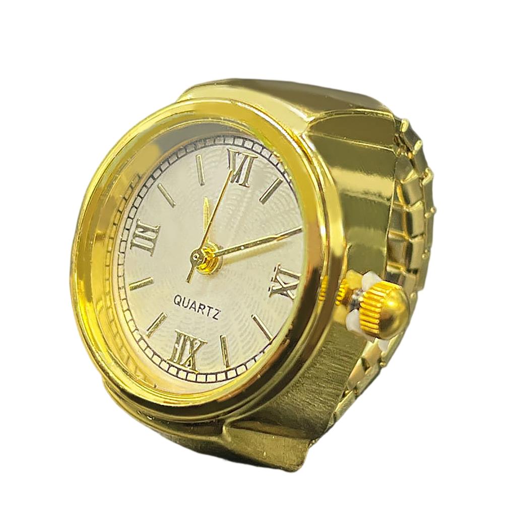 Часы-кольцо Модные квадратные часы в форме кольца Индивидуальность Креативное ретро-кольцо в стиле Электронные часы