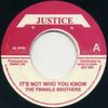 7inch Record TWINKLE BROTHERS / THE AGGROVATORS - It's Not Who You Know JST001 Justice UK Reggae, Ska & Dub Used