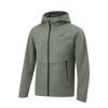 Li Ning Fitness Series Ruffled Water-Resistant Windbreaker With Hood And Zipper Men Outerwear Screw-Green AFDU951-4