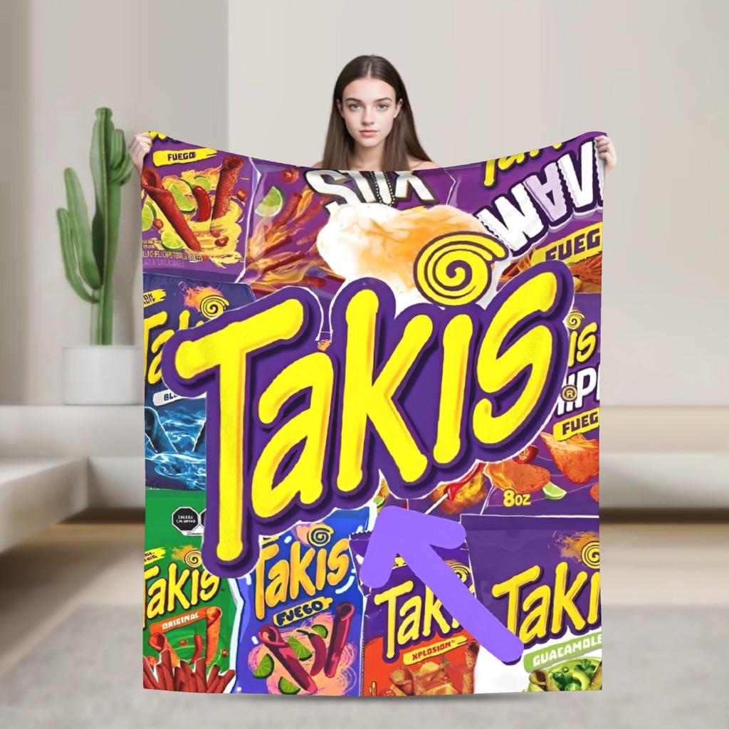Takis Chili Chips Blanket Super Warm Print Plush Throw Blanket For Living Room Picnic Flannel Bedspread Bed Cover