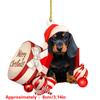 Такса Собака Рождественская елка Украшение Акриловые Подвески Украшения Подвеска для Дома и Автомобиля Товары Для Вечеринок