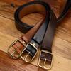 Genuine Leather Handmade First Layer Cowhide Belt Men's Retro Casual Personality Trendy Korean Version of The All-match Men's Jeans Belt