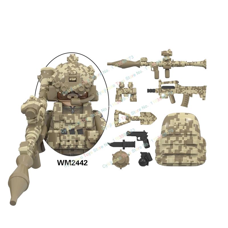 Мини-фигурки спецназа Морские котики Современные солдаты KSK SSO Строительные блоки Игрушки для детей WM6147