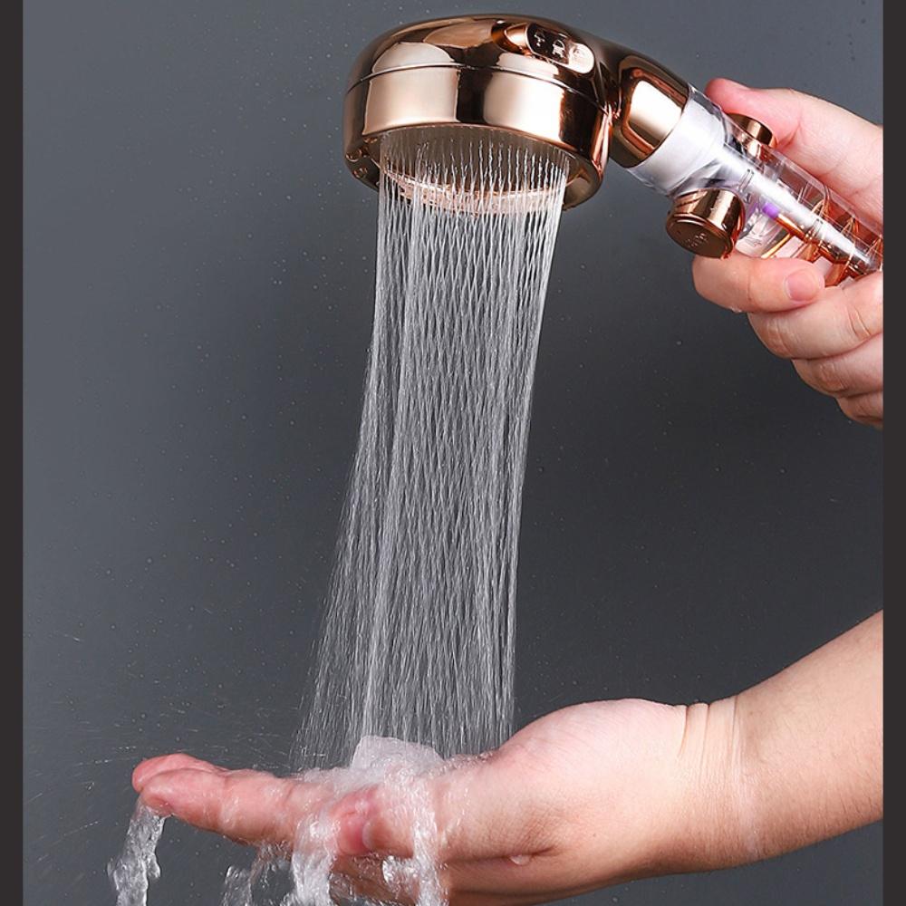 Душевая насадка с турбонаддувом, 3 режима, регулируемый фильтрующий дождевой душ высокого давления для домашней ванной комнаты